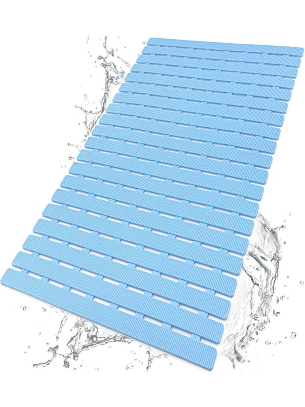 Non-Slip Shower Mat 27.5x15.7 Inch | Suction Cups, Drain Holes, Easy Dry